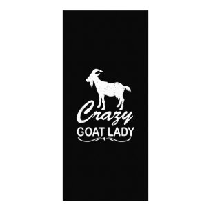 Crazy Goat Lady Shirt Goat, Goat Farmer Gift Rack Card