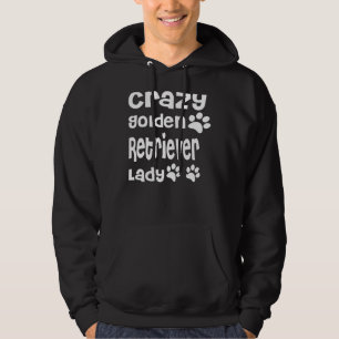 Crazy Golden Retriever Lady Funny Dog Fitted Hoodie