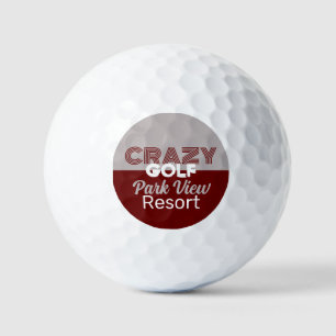 Crazy Golf Slogan, Mini Golf Course Balls