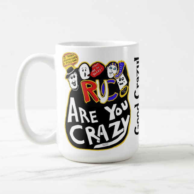 Crazy Good Vibes, Vibrant  Coffee Mug (Left)