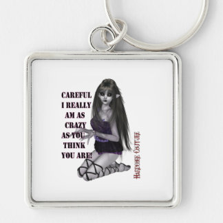 Crazy Goth Girl Key Ring