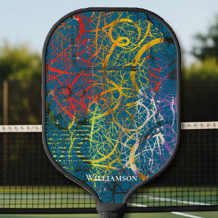 Crazy Graffiti Pollak looking Slate Blue Pickleball Paddle