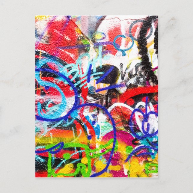 Crazy Graffiti Postcard (Front)