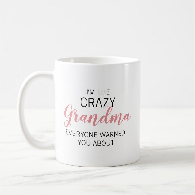 Crazy Grandma Personalized Name Coffee Mug (Left)