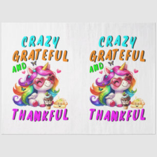 Crazy Grateful And Thankful Tissue Paper