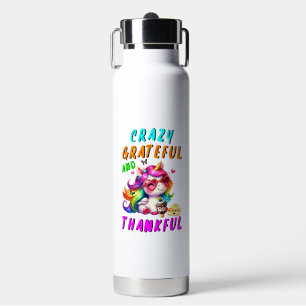 Crazy Grateful And Thankful Water Bottle