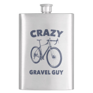 Crazy Gravel Guy Cycling Hip Flask