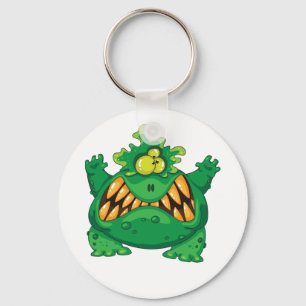 Crazy Green Monster Key Ring