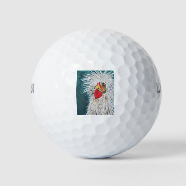 Crazy Hair Chicken Golf Balls (Front)