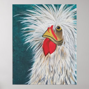 Crazy Hair Chicken Poster