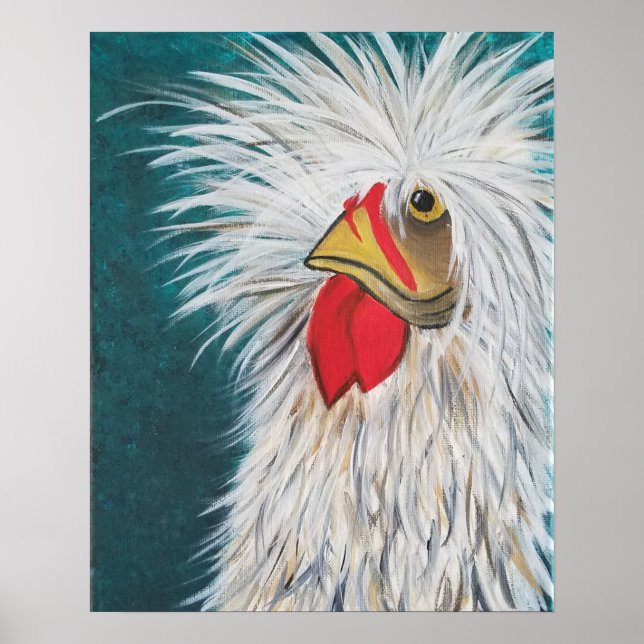 Crazy Hair Chicken Poster (Front)