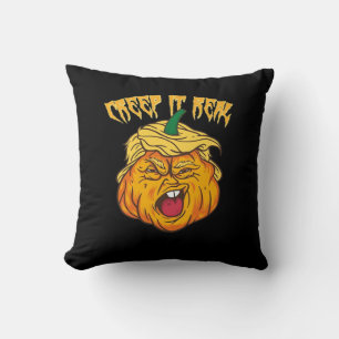 Crazy Halloween Pumpkin Trumpkin Costume Cushion