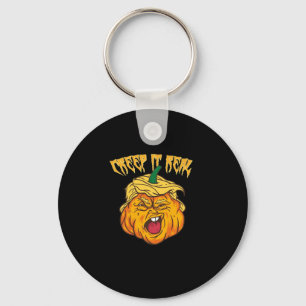 Crazy Halloween Pumpkin Trumpkin Costume Key Ring