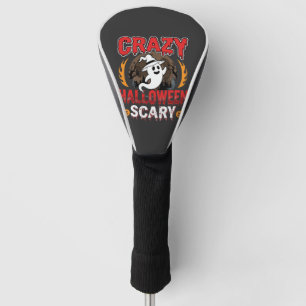 Crazy Halloween Scary Ghost and Pumpkin Design Golf Head Cover