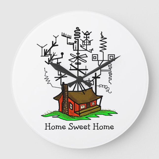 Crazy Ham Radio Antenna Clock by Brownielocks (Front)