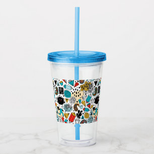 Crazy head acrylic tumbler