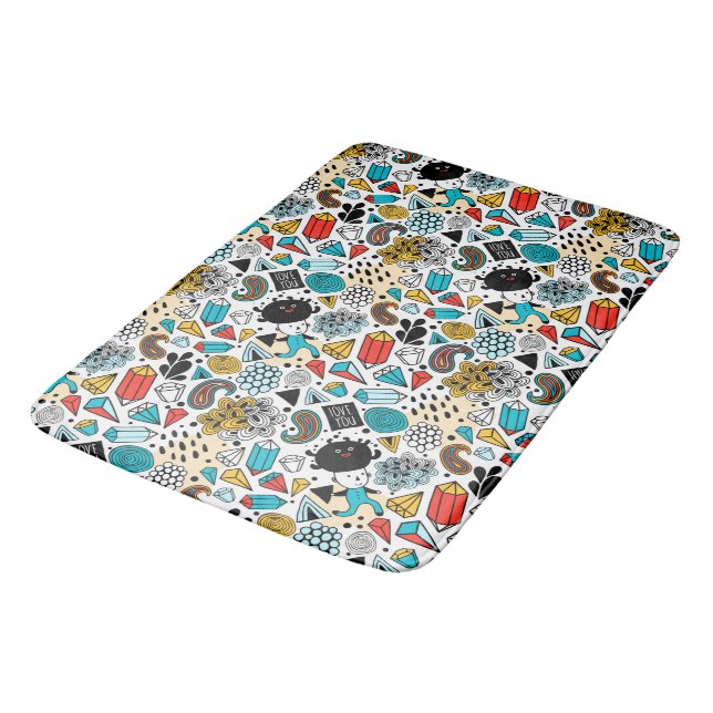 Crazy head bath mat (Angled)