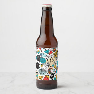 Crazy head beer bottle label