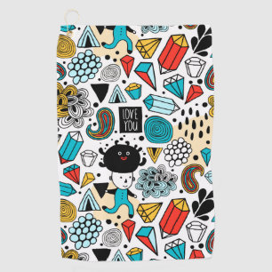 Crazy head golf towel