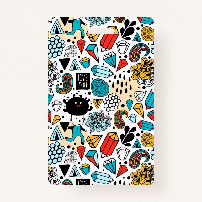 Crazy head ID badge (Front)