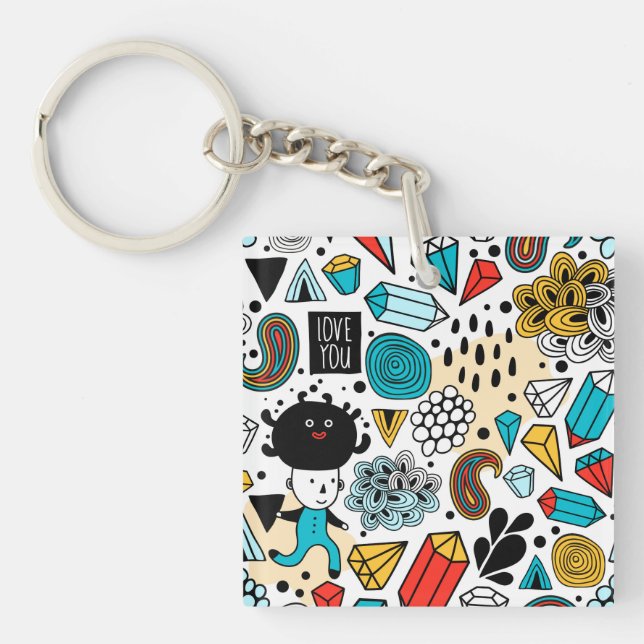 Crazy head key ring (Front)