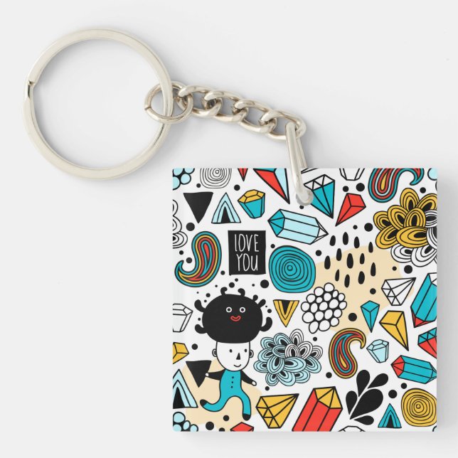 Crazy head key ring (Front)