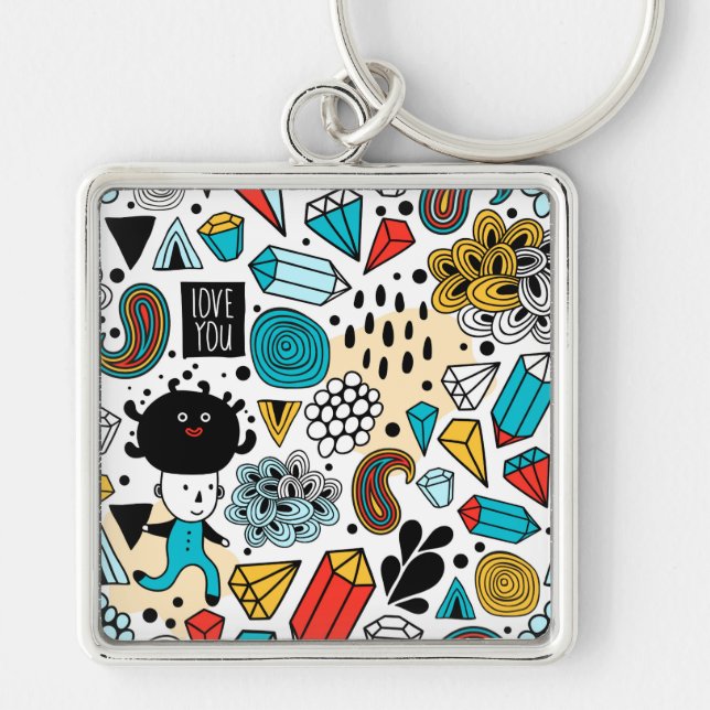 Crazy head key ring (Front)