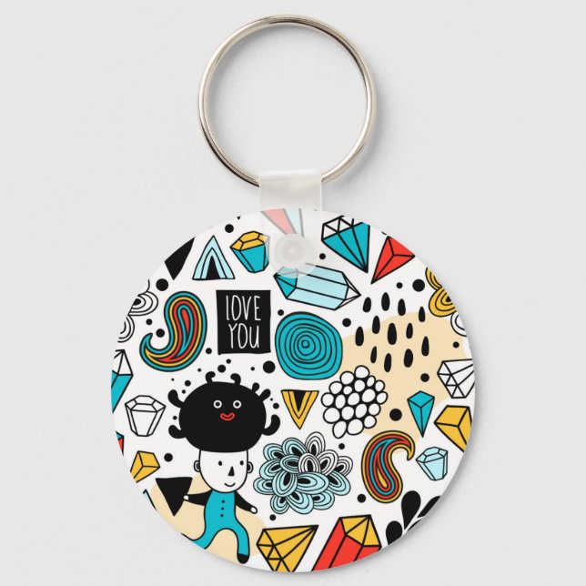 Crazy head key ring (Front)