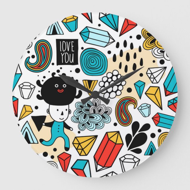 Crazy head large clock (Front)