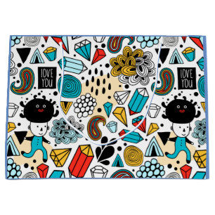 Crazy head large gift bag