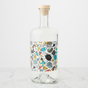 Crazy head liquor bottle label