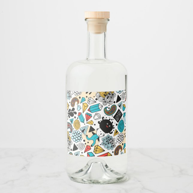 Crazy head liquor bottle label (Front)