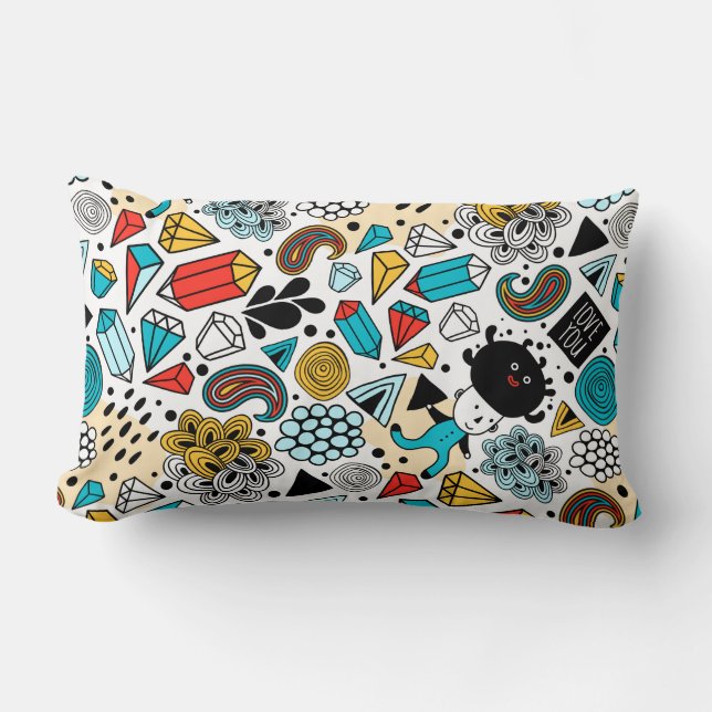 Crazy head lumbar cushion (Front)