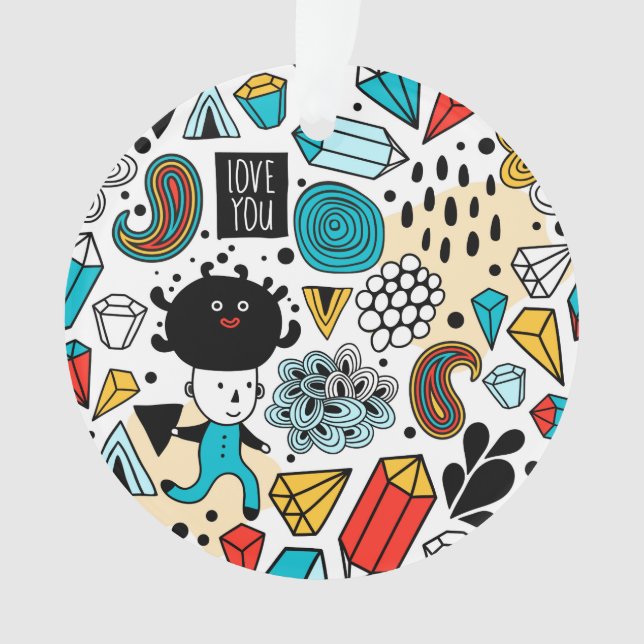 Crazy head ornament (Front)