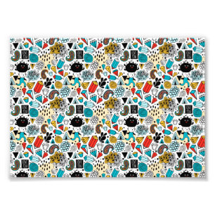 Crazy head photo print