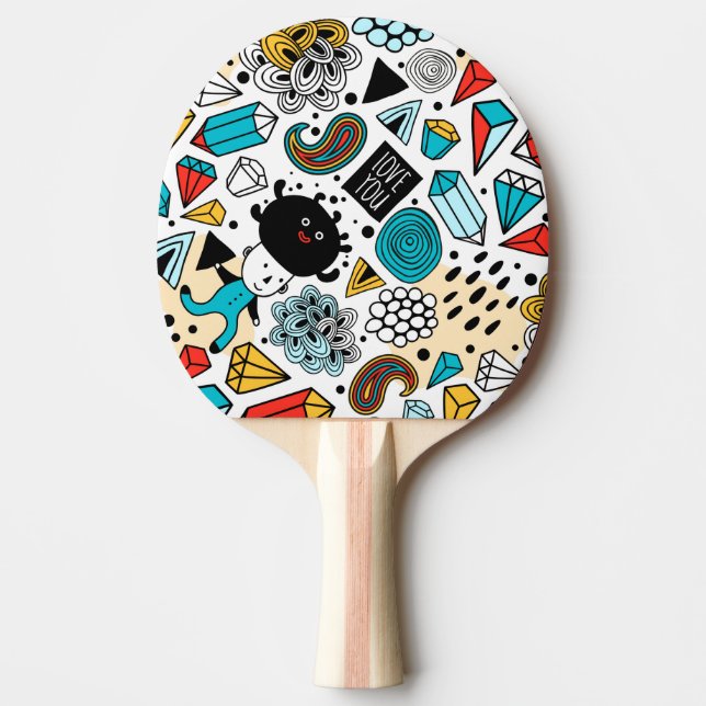 Crazy head ping pong paddle (Front)
