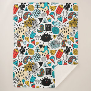 Crazy head sherpa blanket