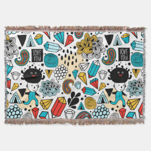 Crazy head throw blanket