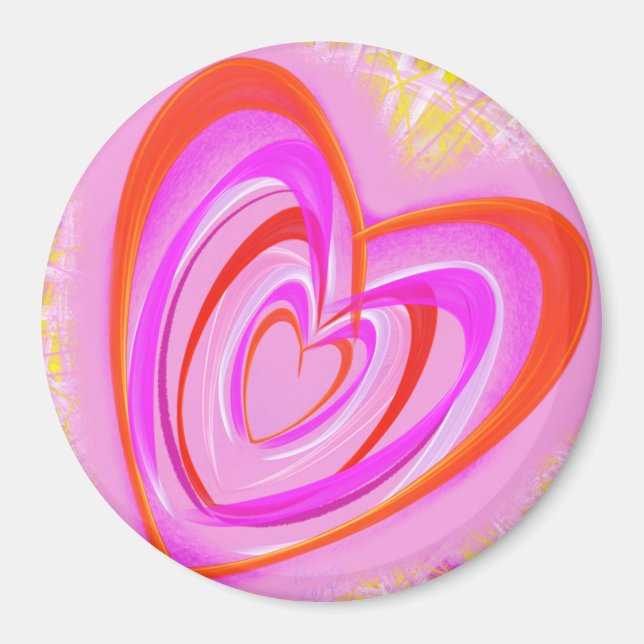 Crazy Heart by Power Flower Magnet (Front)