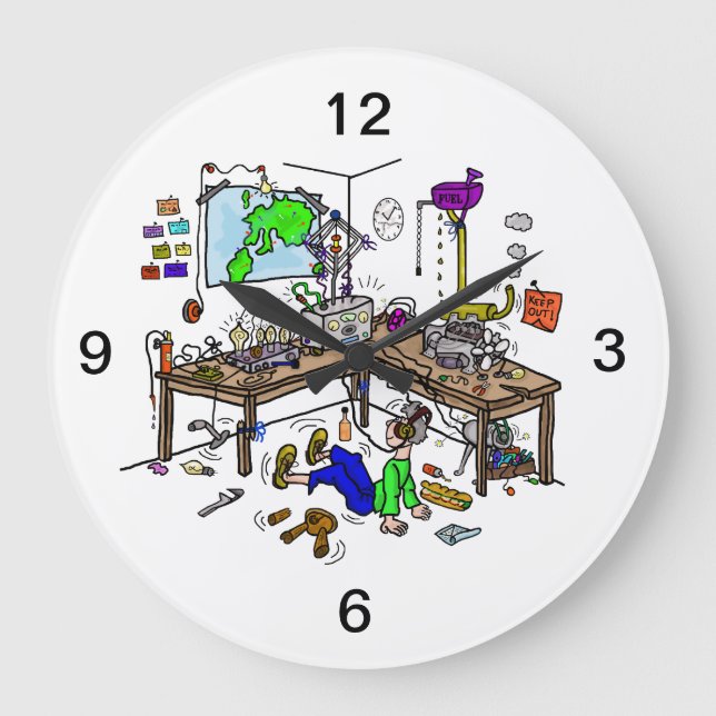 Crazy Home Brew Ham Radio Shack Clock (Front)