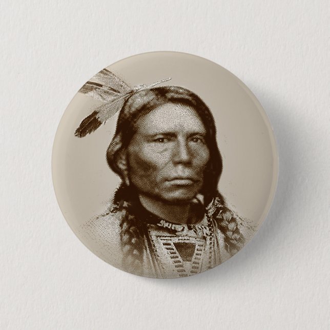 Crazy Horse 6 Cm Round Badge (Front)