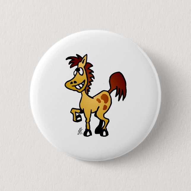Crazy Horse 6 Cm Round Badge (Front)