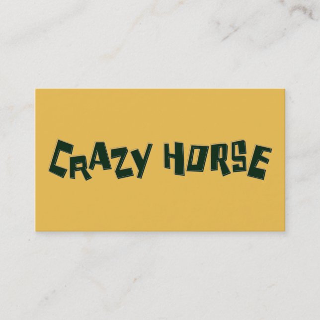 crazy horse business card (Front)