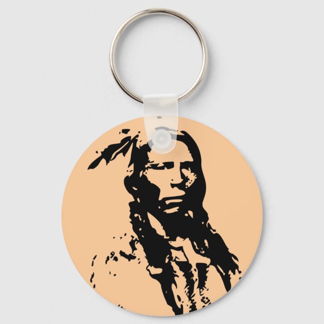 Crazy Horse Native American Key Ring (Front)