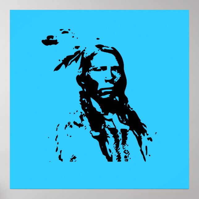 Crazy Horse Native American Leader 3 ft Canvas Pri Poster (Front)