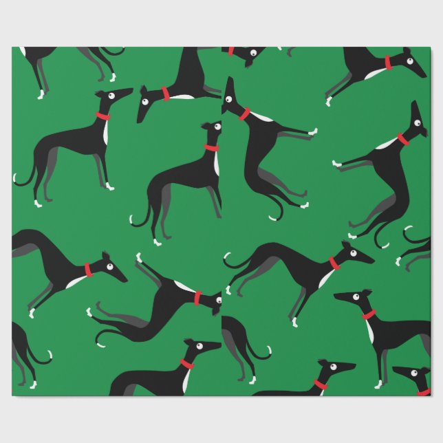 Crazy Hounds Wrapping Paper (Seam)