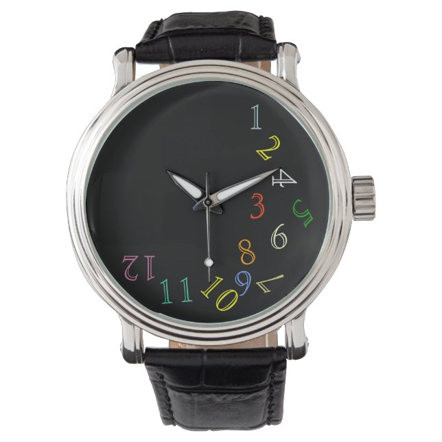 Crazy Hour Colour Numbers Watch (Front)
