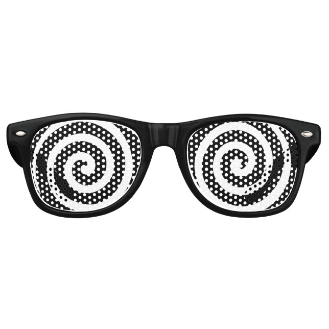 Crazy hypnotising eyes, funny party shades (Front)