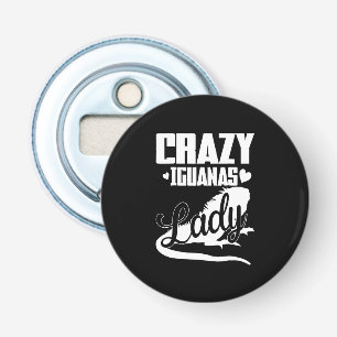 Crazy Iguana Lady Bottle Opener