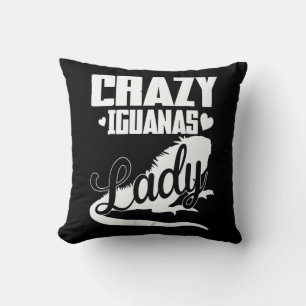 Crazy Iguana Lady Cushion
